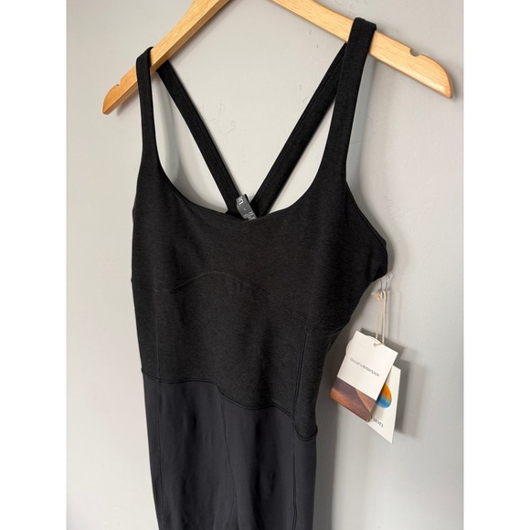 Vuori Colorblock Corset Jumpsuit Black Women's Size L Athleisure Performance - Picture 2 of 11